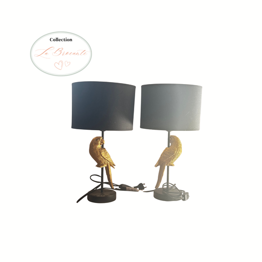 Lampes de chevet - Perroquets dorés